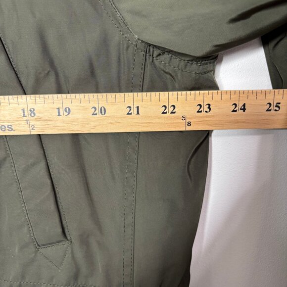 Tommy Hilfiger Men's Performance Parka Jacket Olive Green Medium Faux Fur Trim - Picture 9 of 13